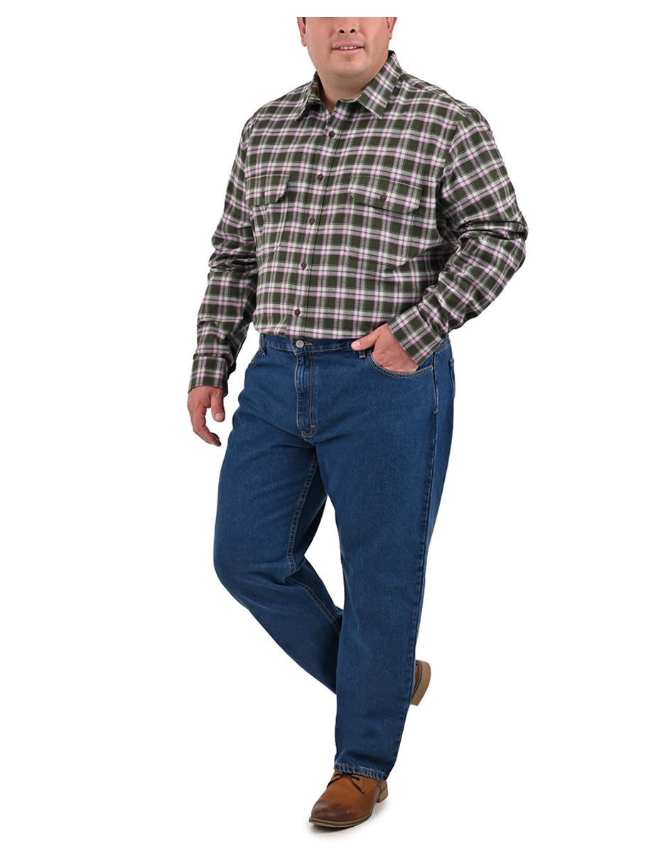 Camisa casual Yale Plus manga larga para hombre