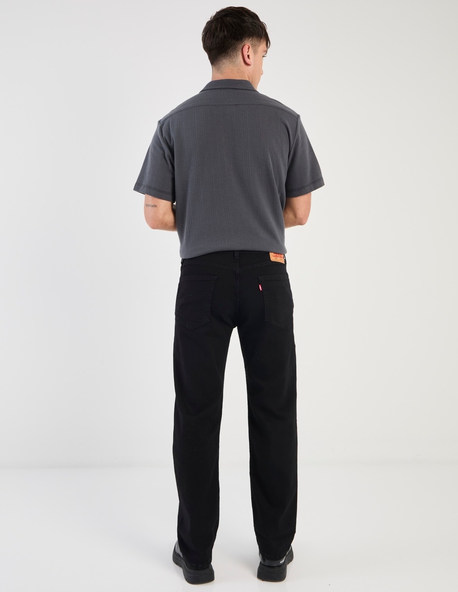 Jeans straight lavado obscuro para hombre