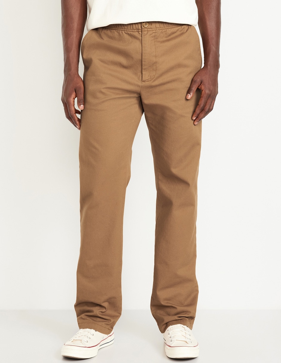 Pantalón chino regular de algodón para hombre