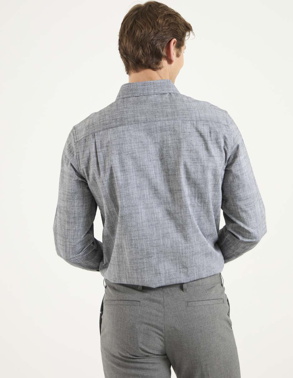 Camisa casual de algodón manga larga para hombre 4
