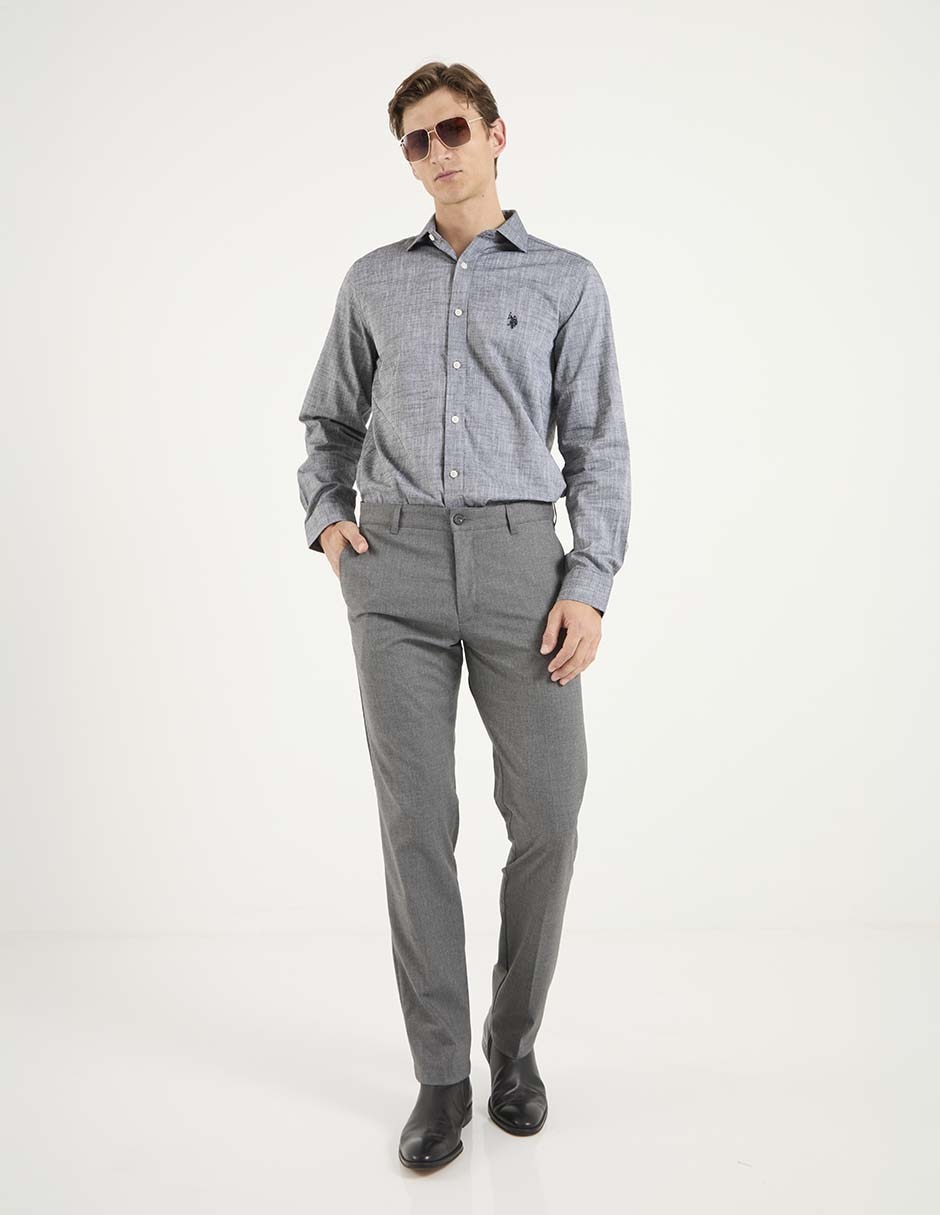 Camisa casual de algodón manga larga para hombre 3