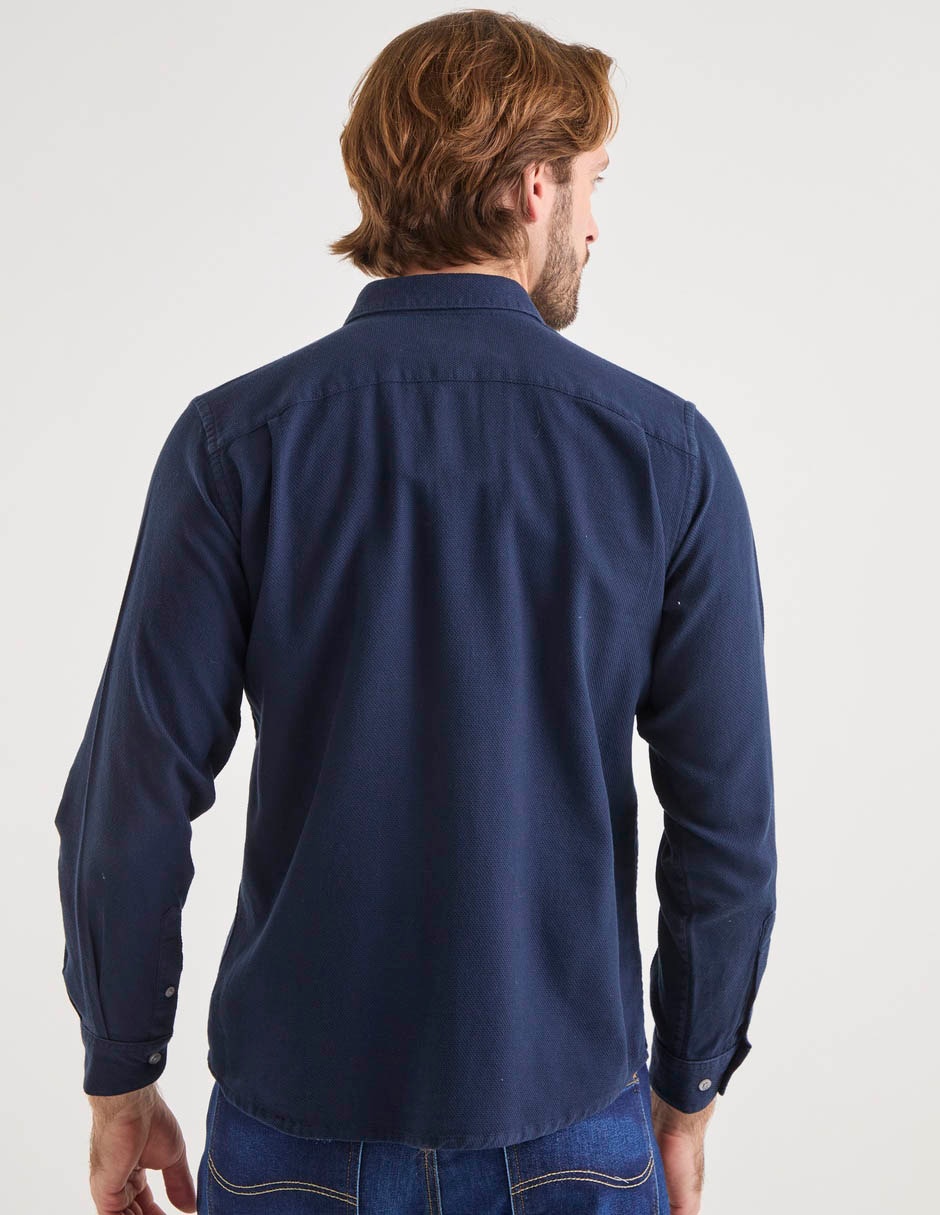 Camisa casual Lee de algodón manga larga para hombre