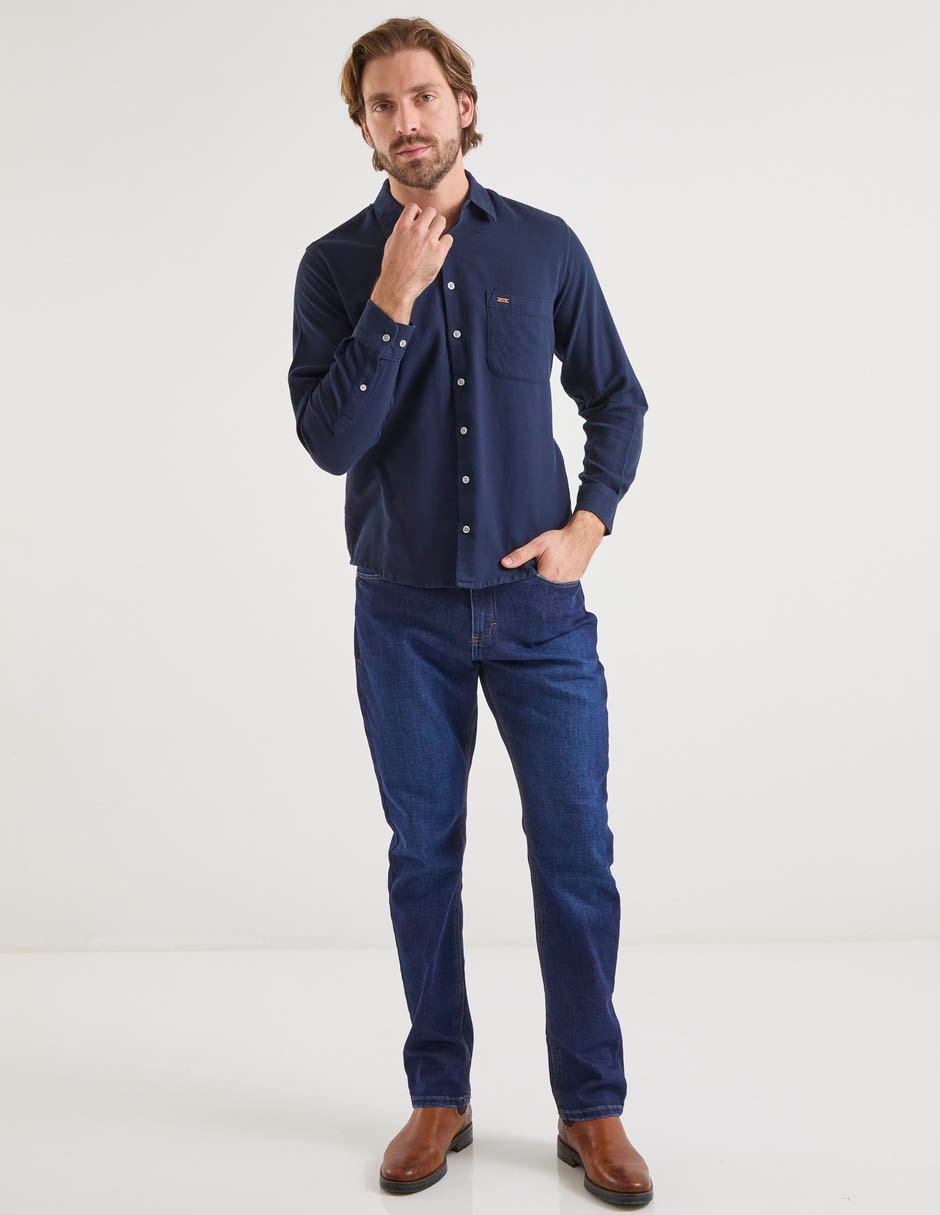 Camisa casual Lee de algodón manga larga para hombre