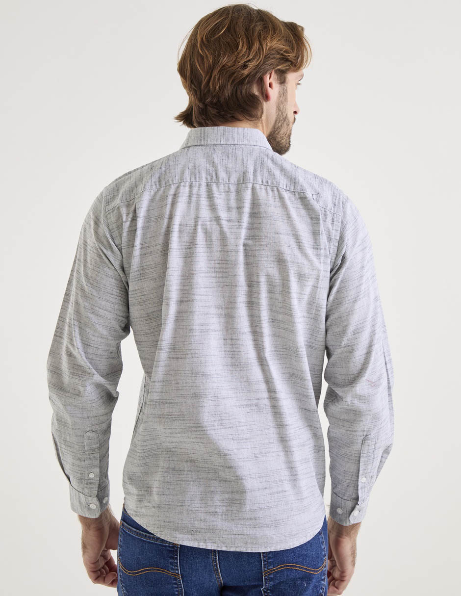 Camisa casual Lee de algodón manga larga para hombre
