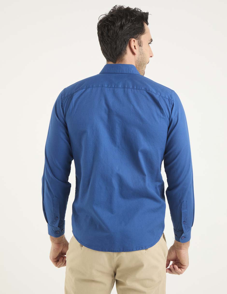 Camisa casual Lee de algodón manga larga para hombre