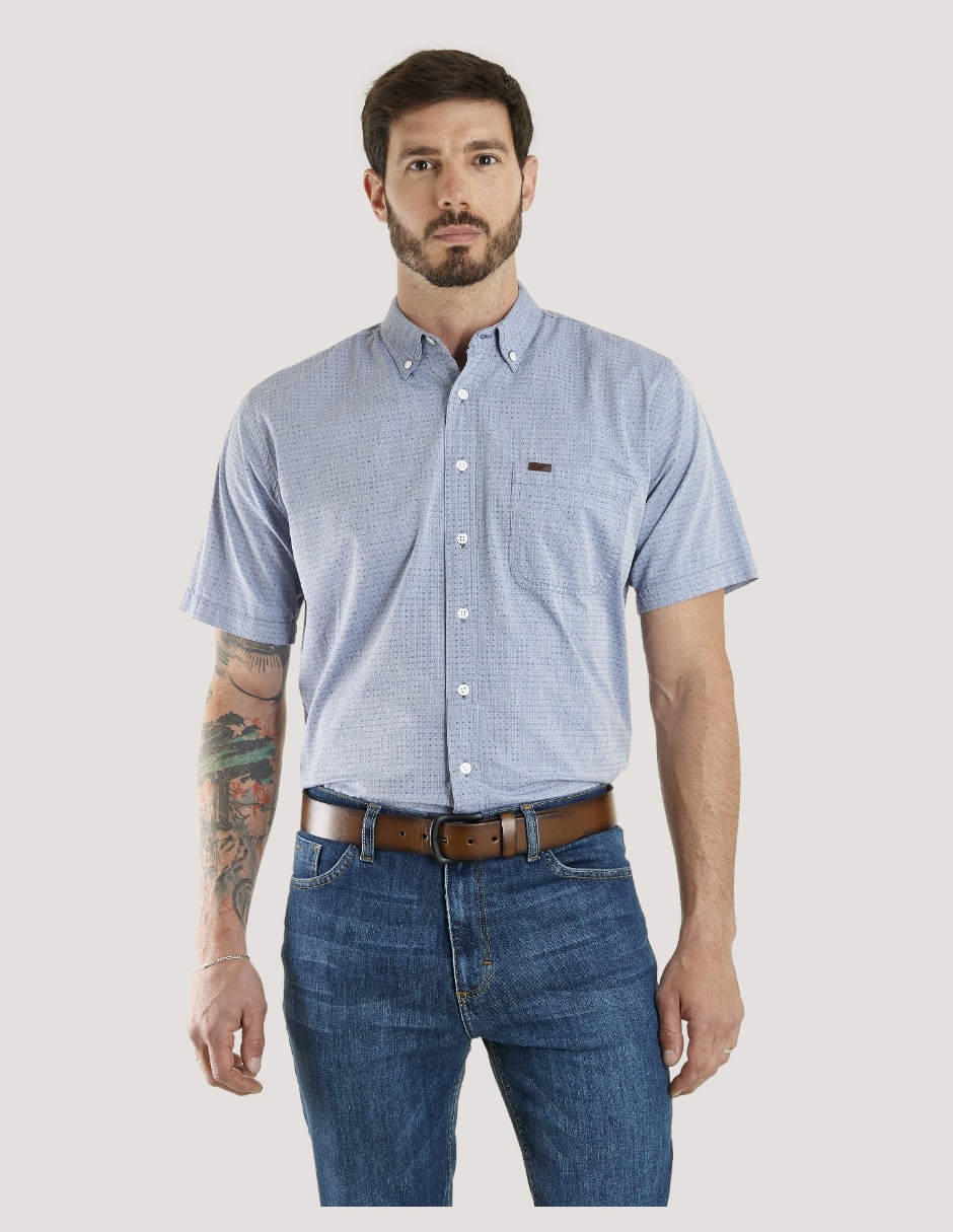Camisa casual de algodón manga corta para hombre Camisa casual de algodón manga corta para hombre