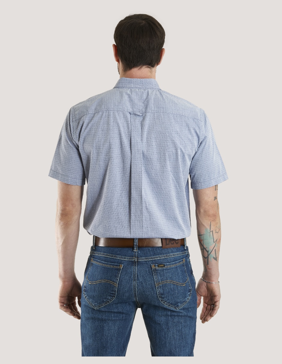 Camisa casual Lee de algodón manga corta para hombre