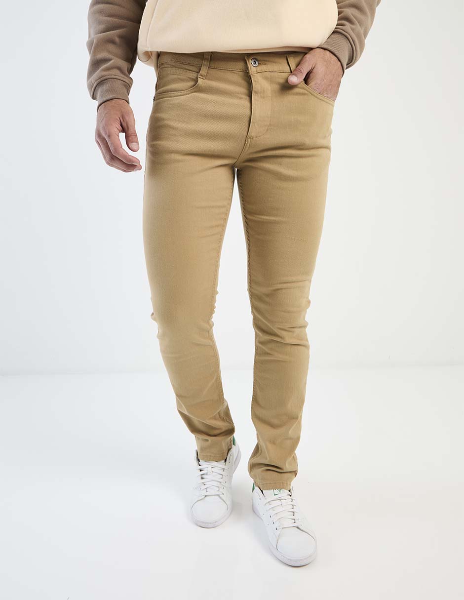 Pantalón casual slim de algodón para hombre