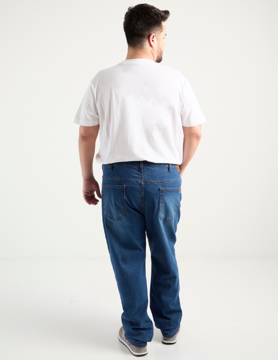 Jeans straight lavado medio para hombre 2