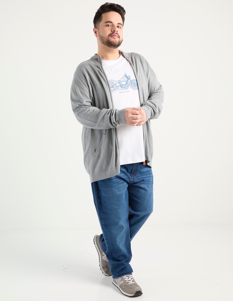 Jeans straight lavado medio para hombre 3
