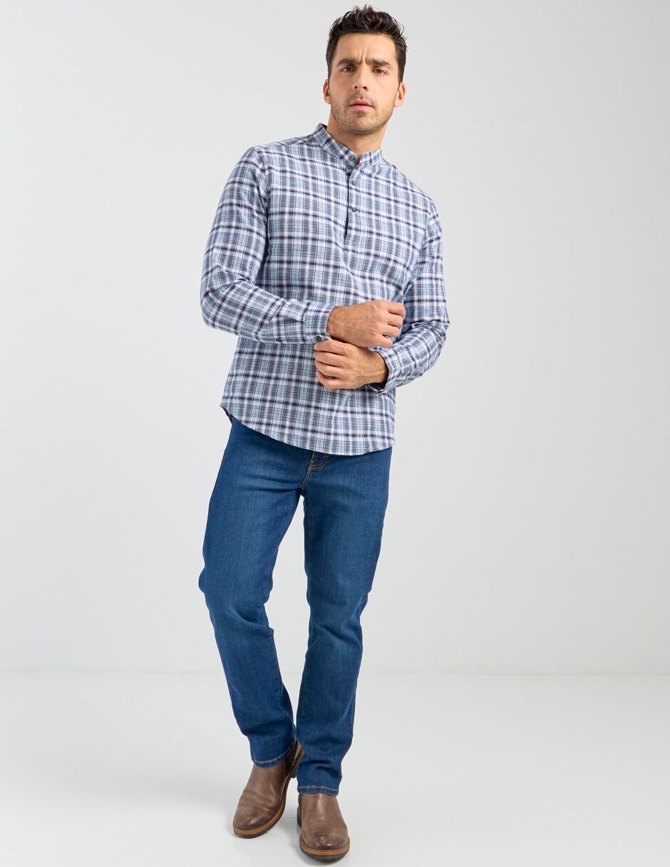 Jeans straight lavado medio para hombre 3
