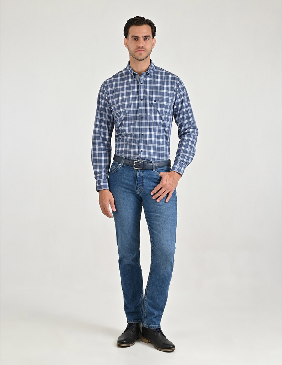 Camisa casual Yale manga larga para hombre