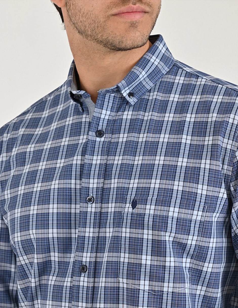 Camisa casual Yale manga larga para hombre