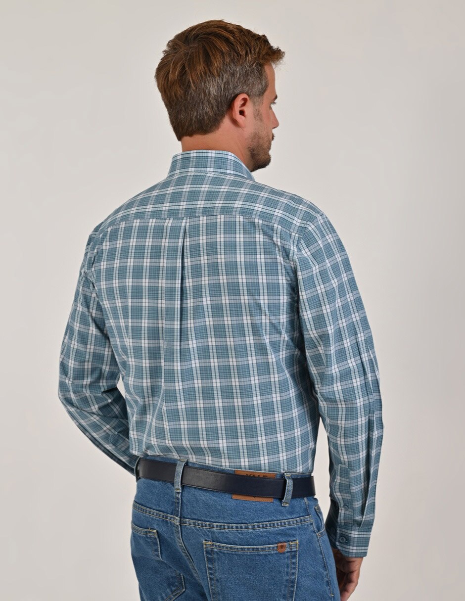 Camisa casual manga larga para hombre 2