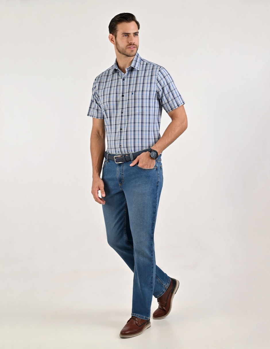 Camisa casual Yale manga corta para hombre