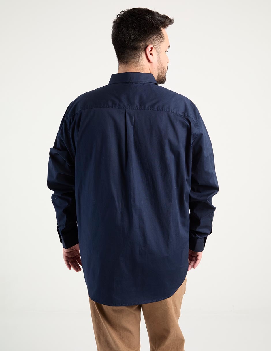 Camisa casual Yale Plus de algodón manga larga para hombre