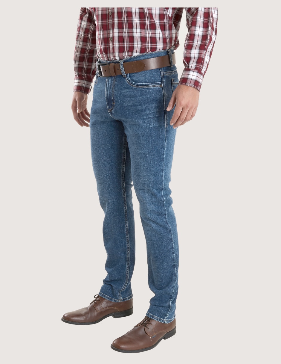Jeans slim lavado stone wash para hombre
