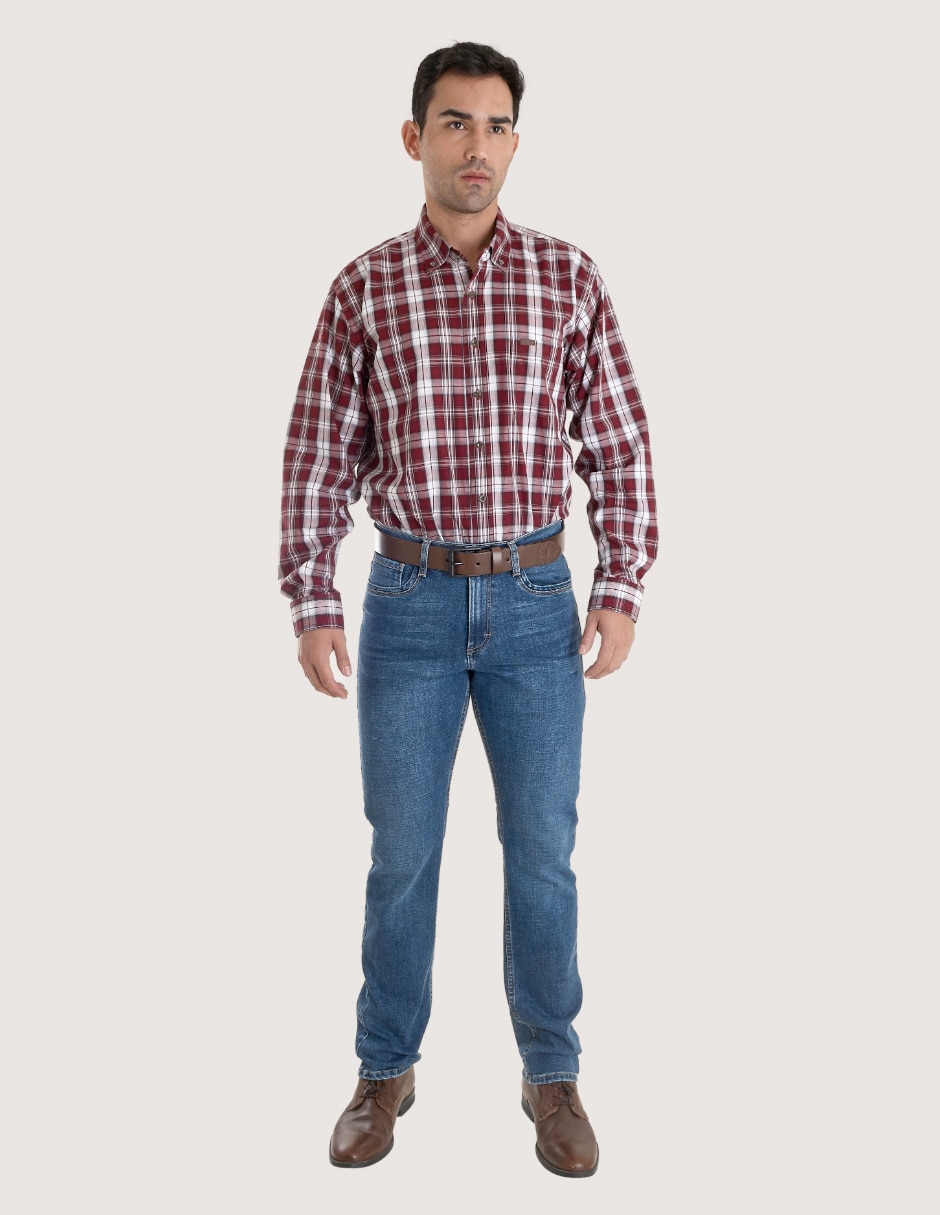 Jeans slim lavado stone wash para hombre