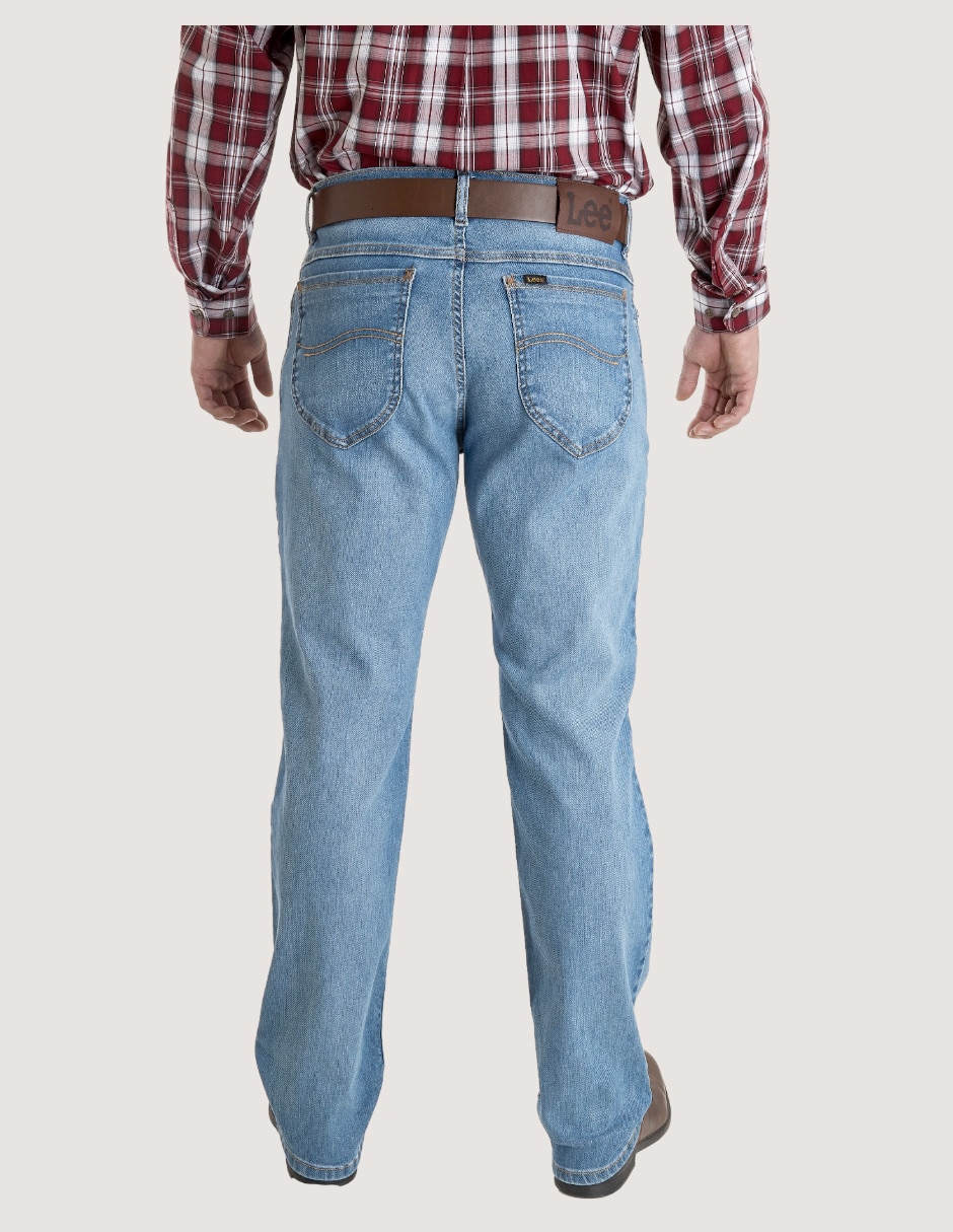 Jeans straight deslavado para hombre