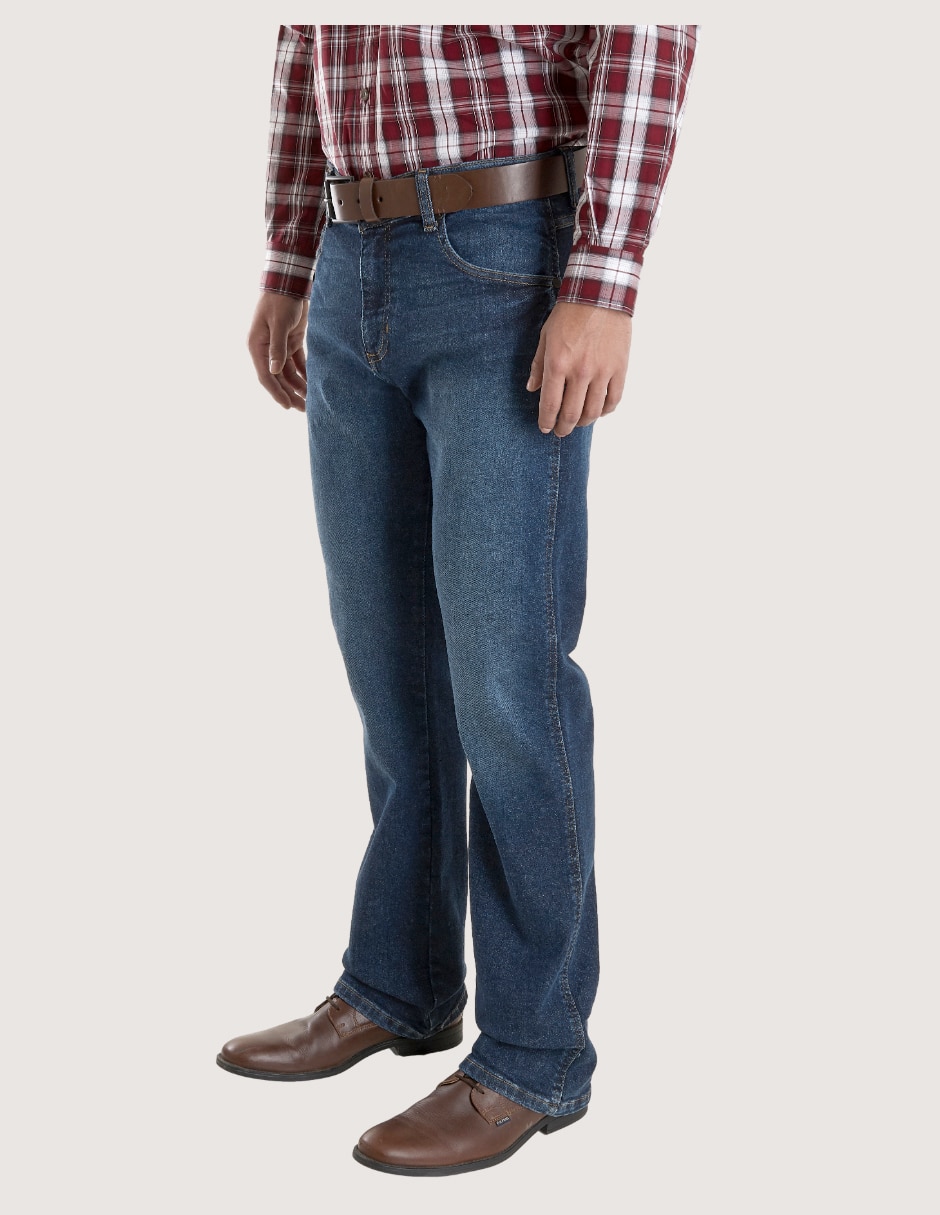 Jeans bota lavado obscuro para hombre