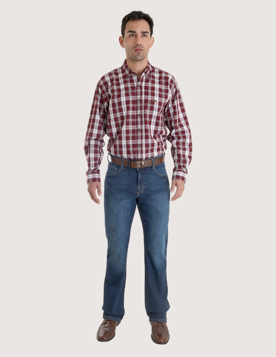 Jeans bota lavado obscuro para hombre