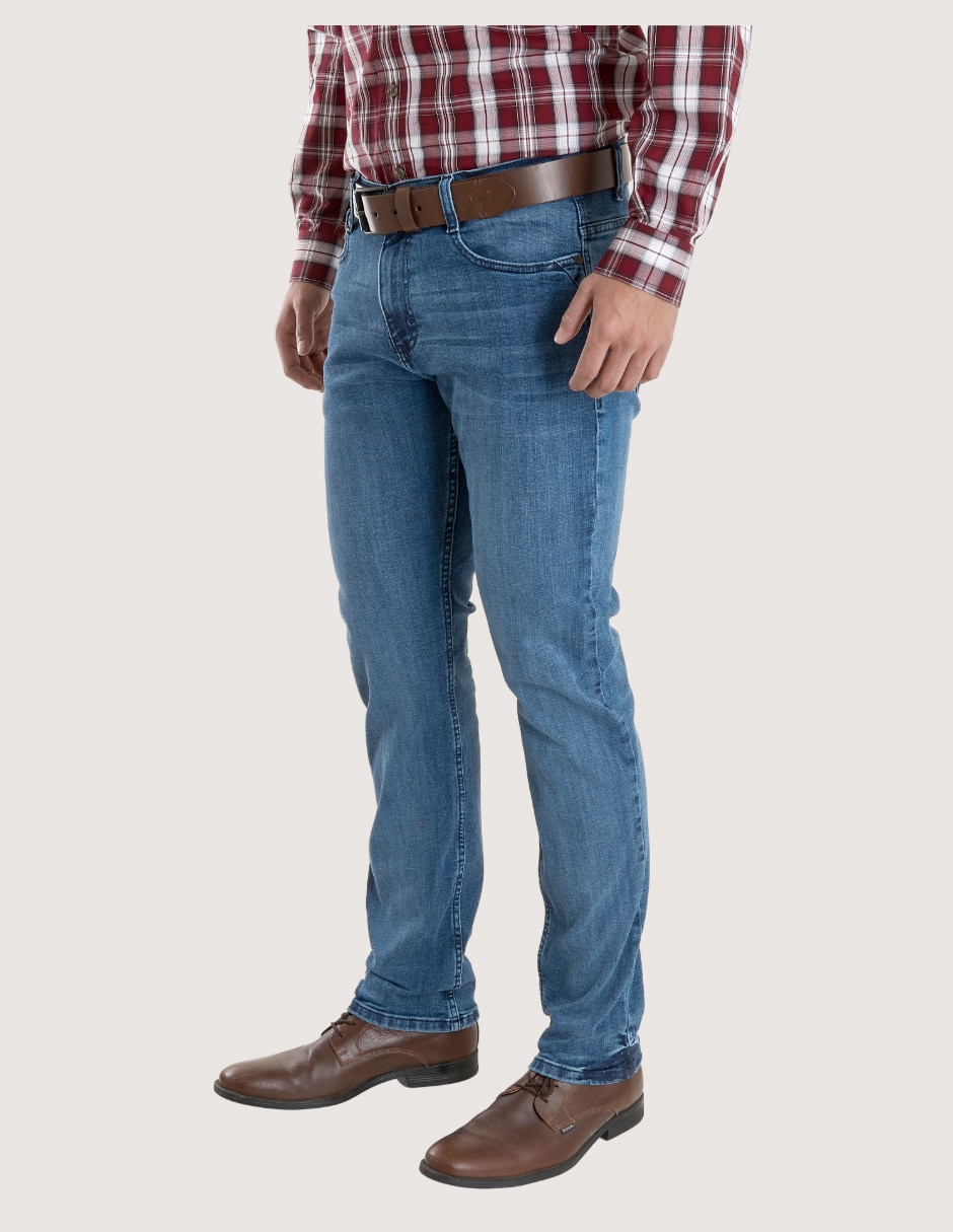 Jeans slim lavado stone wash para hombre