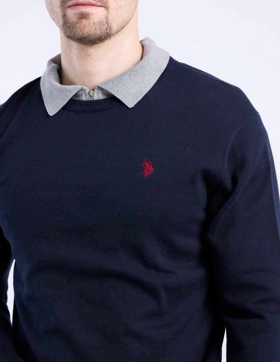 Suéter US Polo cuello redondo para hombre