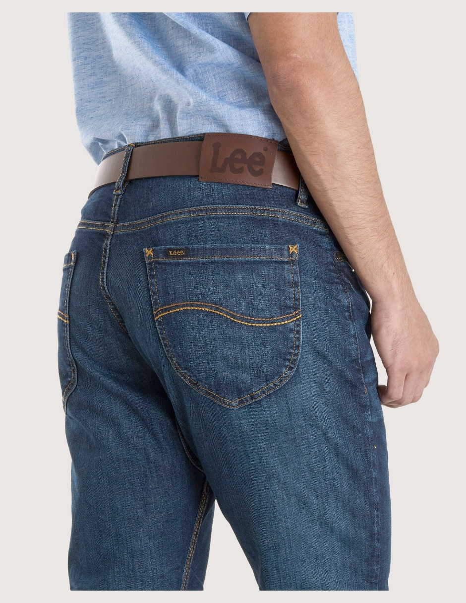 Jeans relaxed straight deslavado para hombre