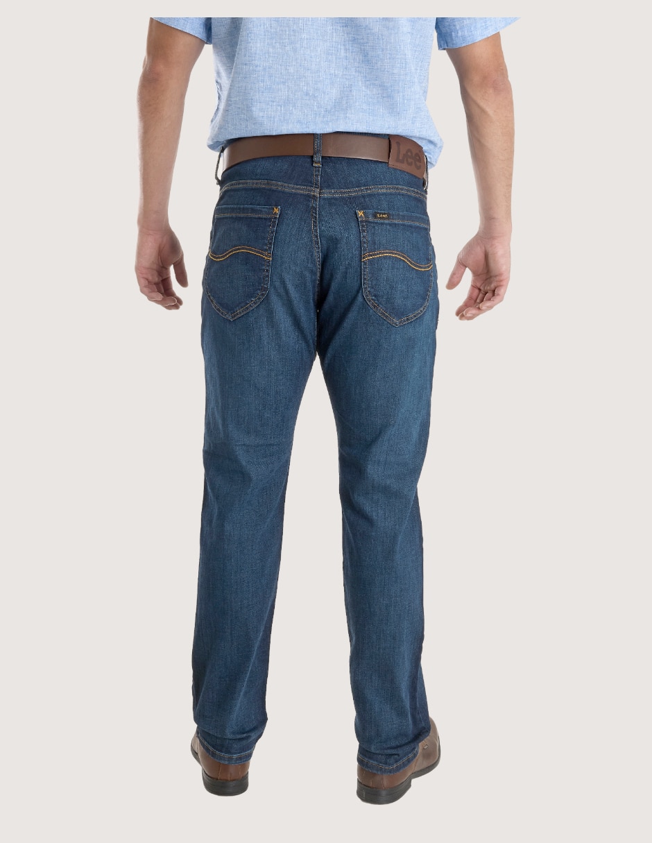 Jeans relaxed straight deslavado para hombre