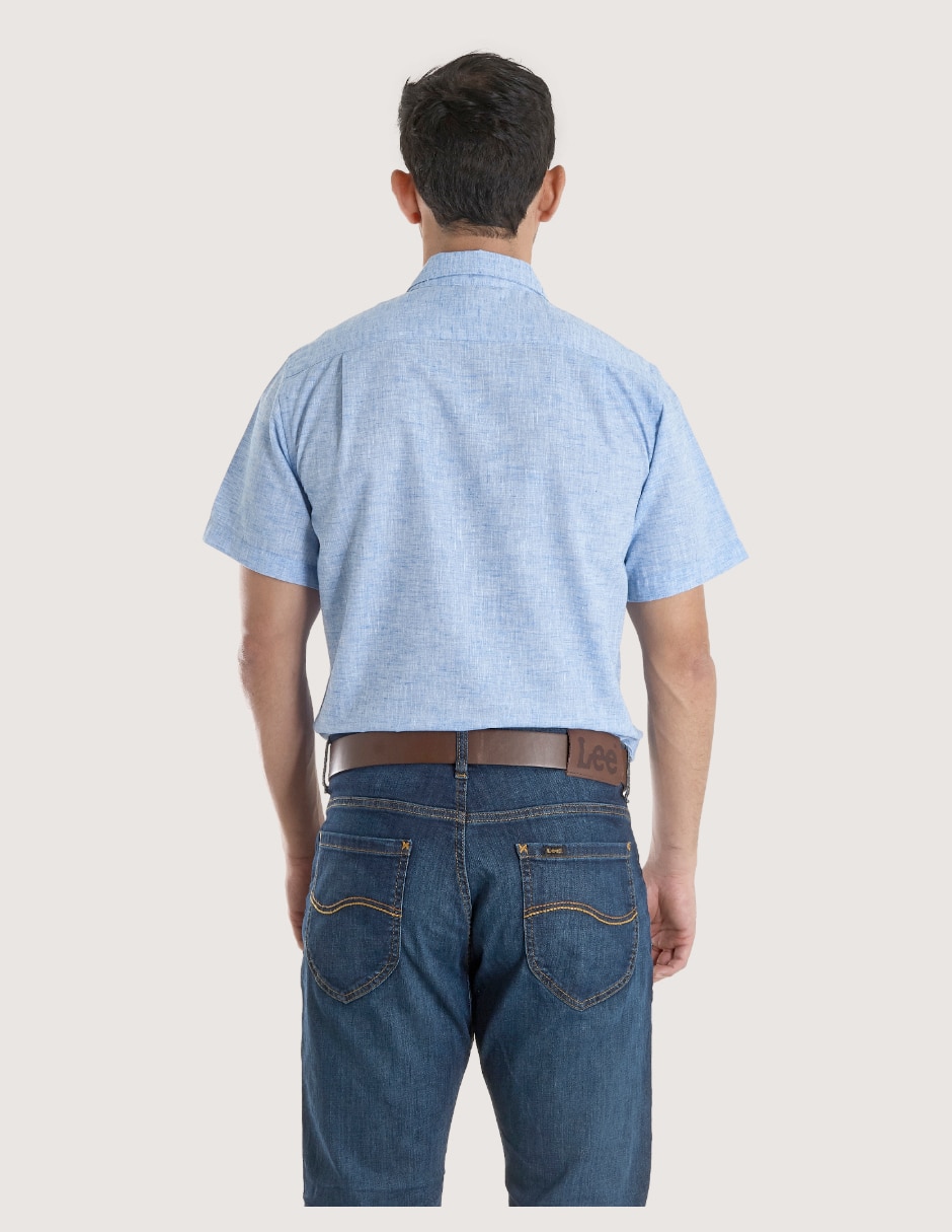 Camisa casual de algodón manga corta para hombre 4