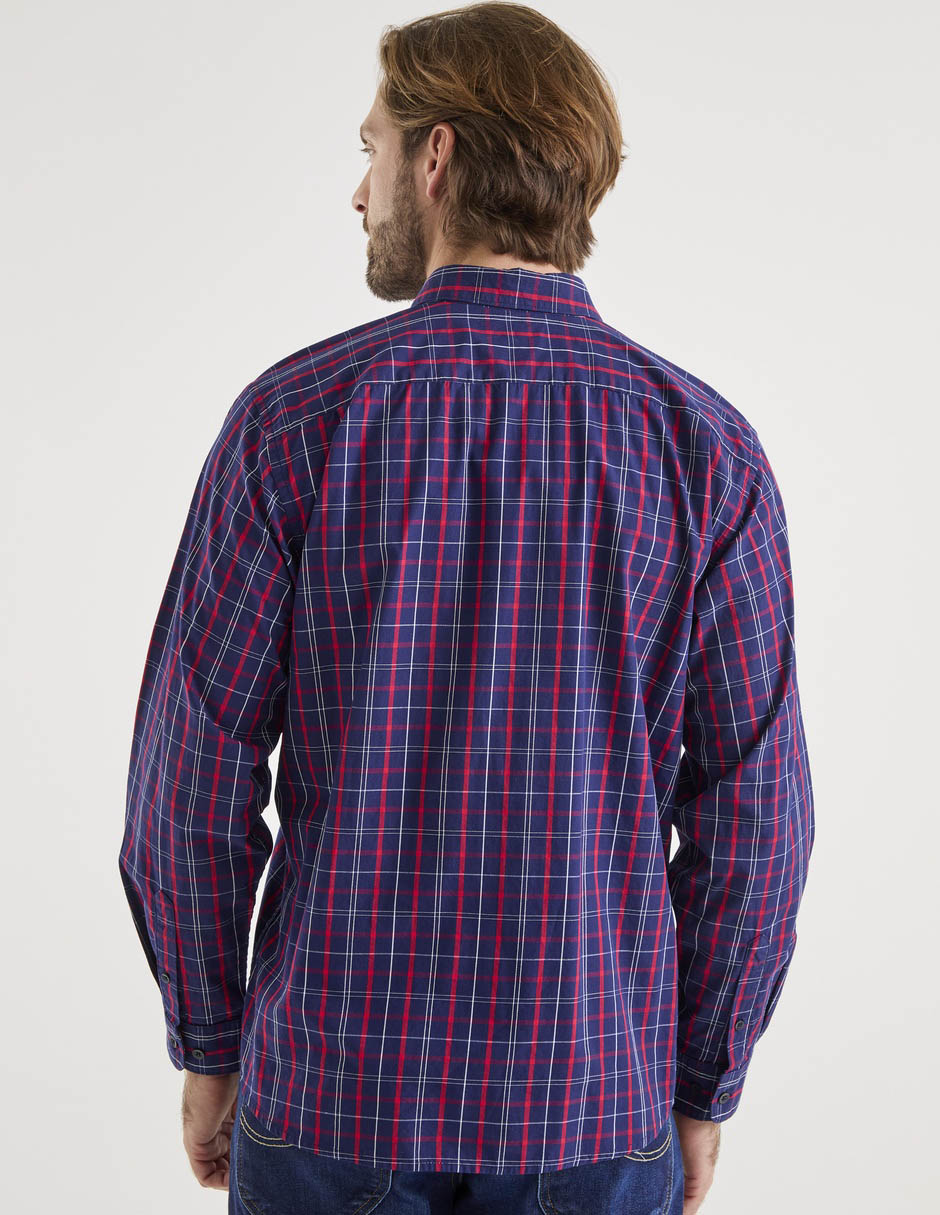 Camisa casual Lee de algodón manga larga para hombre