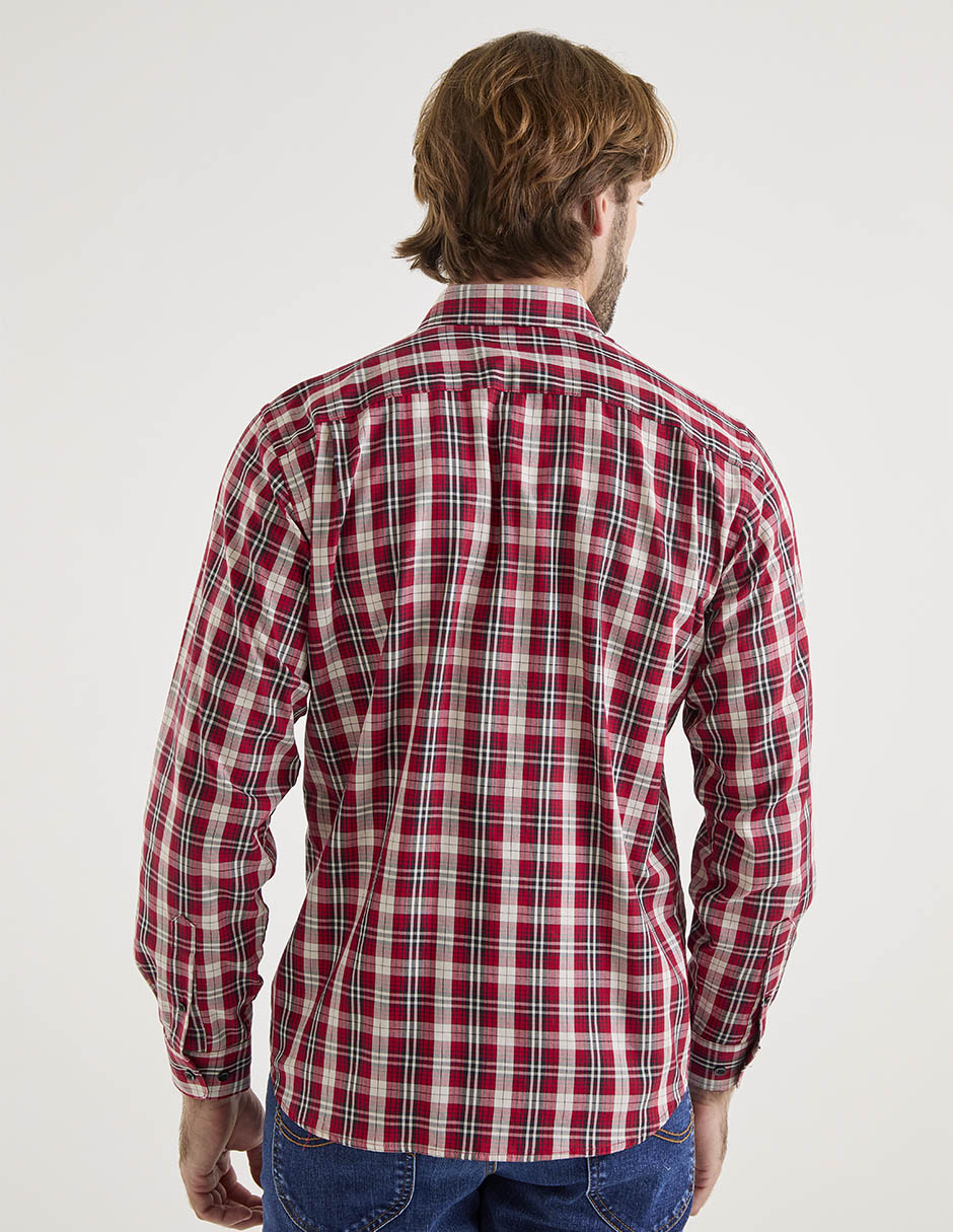 Camisa casual Lee de algodón manga larga para hombre