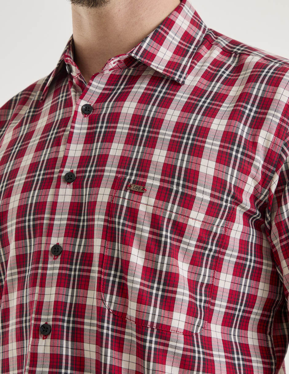 Camisa casual Lee de algodón manga larga para hombre