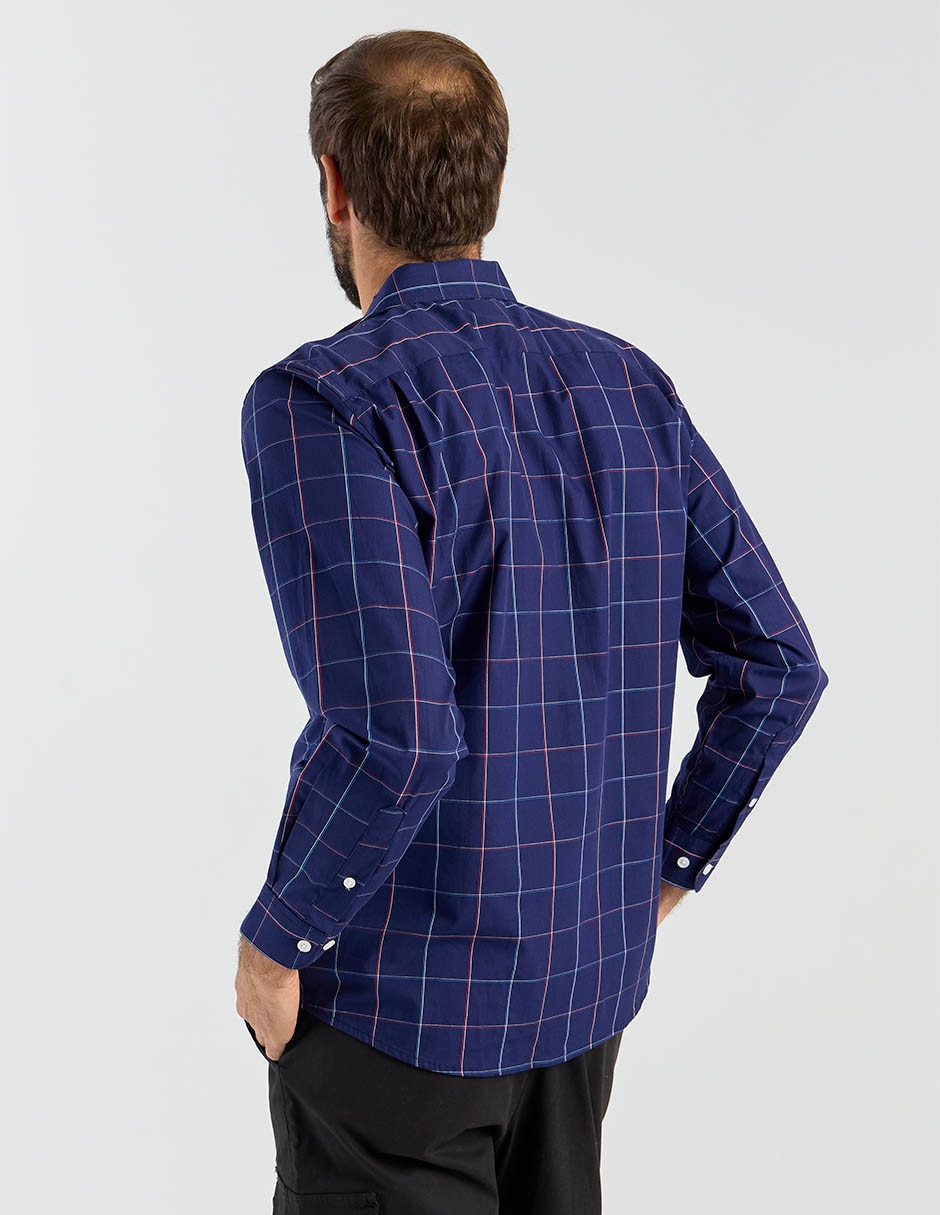 Camisa casual Lee de algodón manga larga para hombre