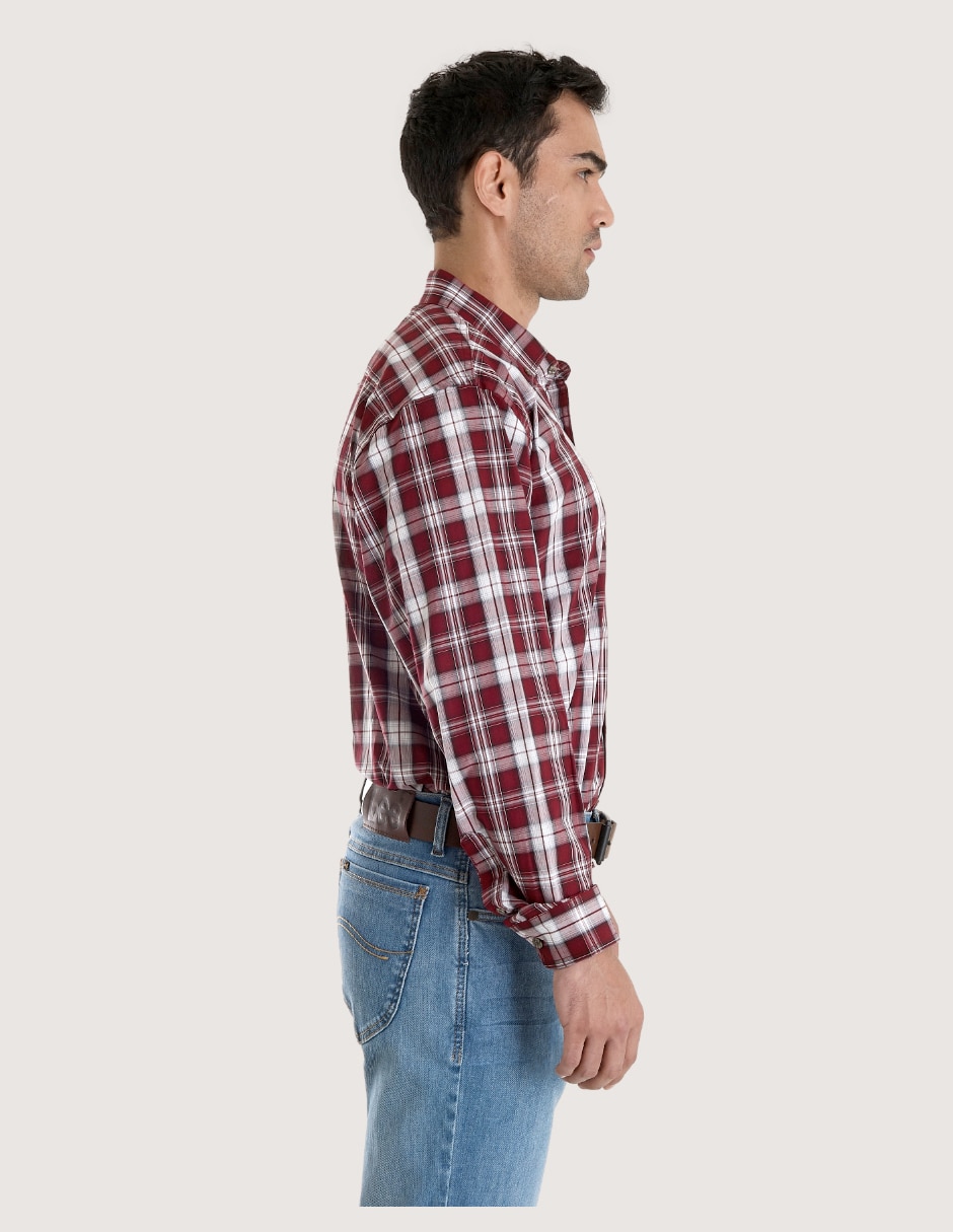 Camisa casual Lee de algodón manga larga para hombre