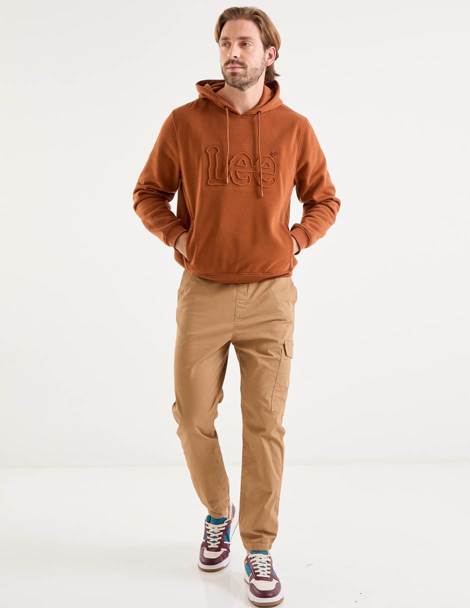 Pantalón jogger straight Lee de gabardina para hombre