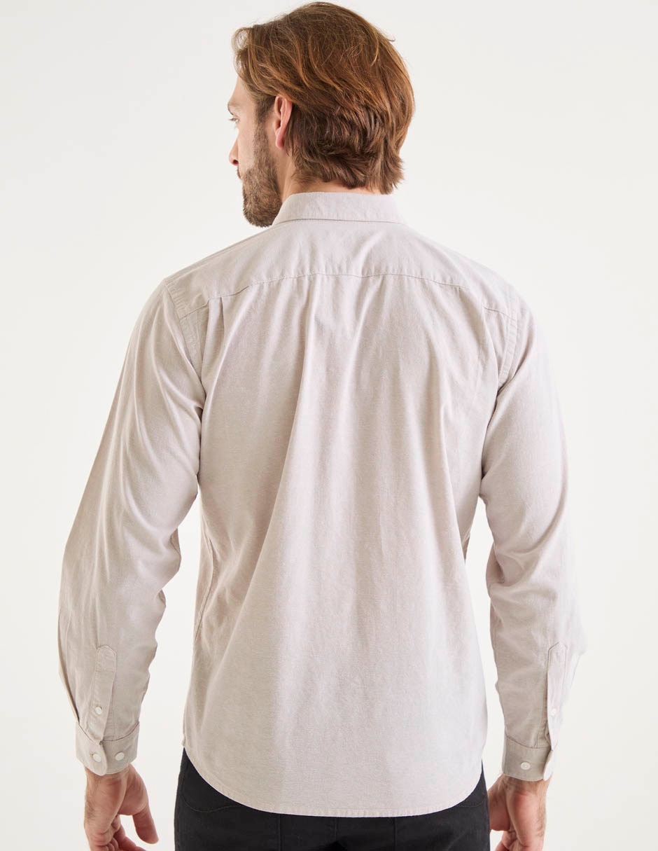 Camisa casual Lee de algodón manga larga para hombre