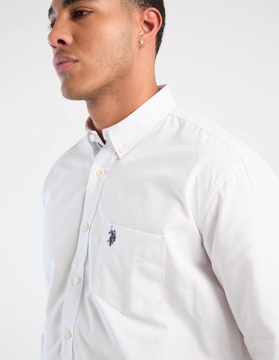 Camisa casual Us Polo manga larga para hombre