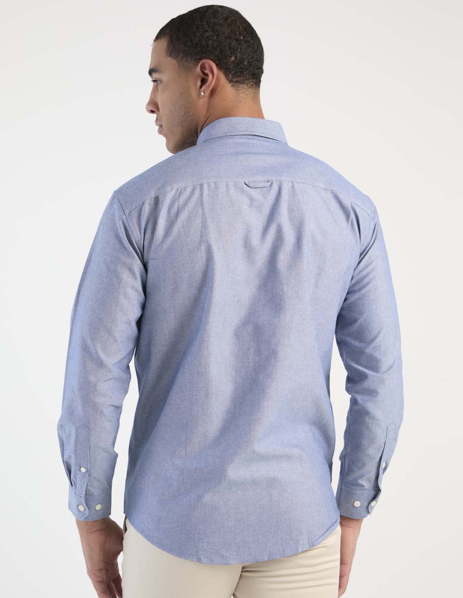 Camisa casual manga larga para hombre 2