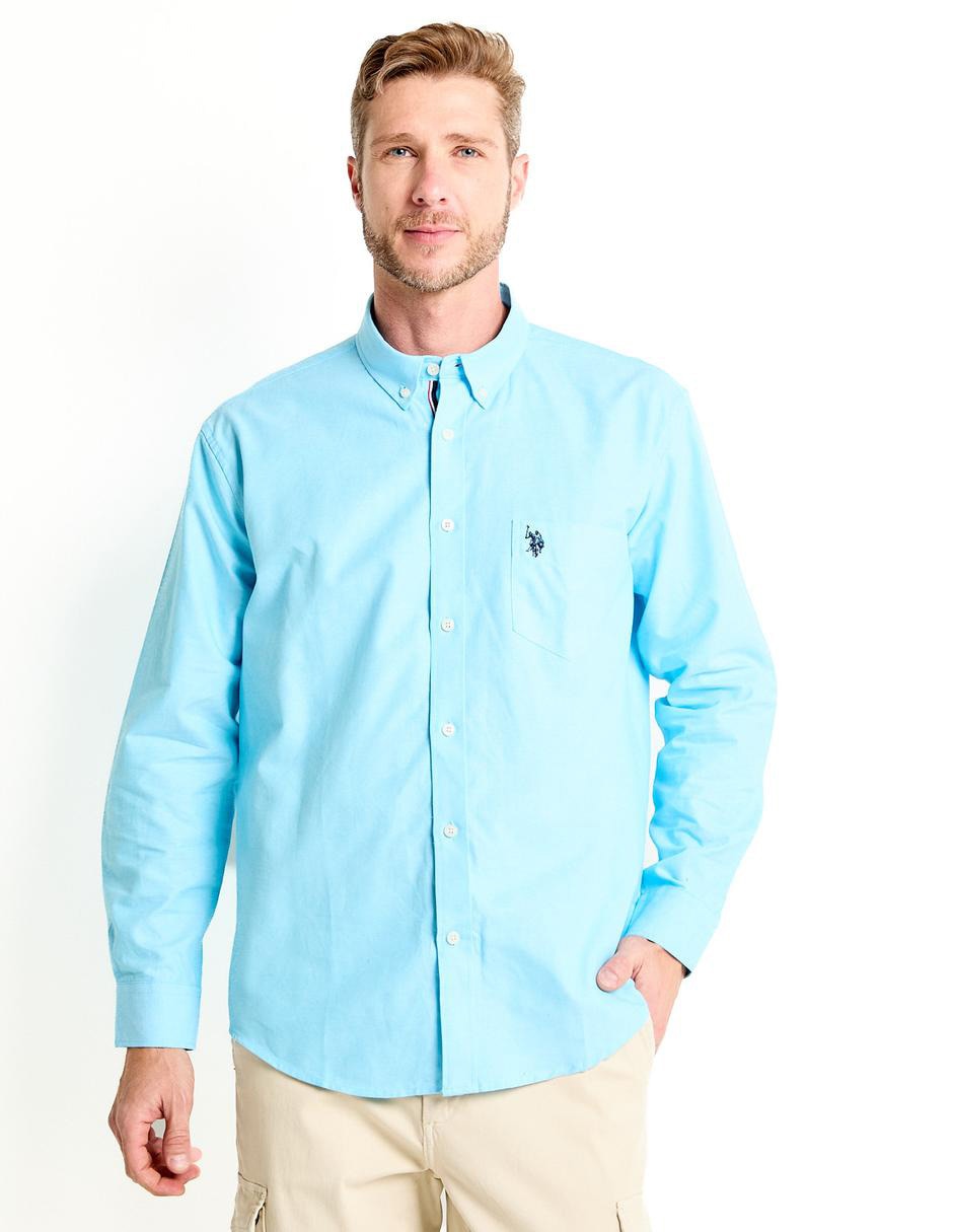 Camisa casual Us Polo manga larga para hombre