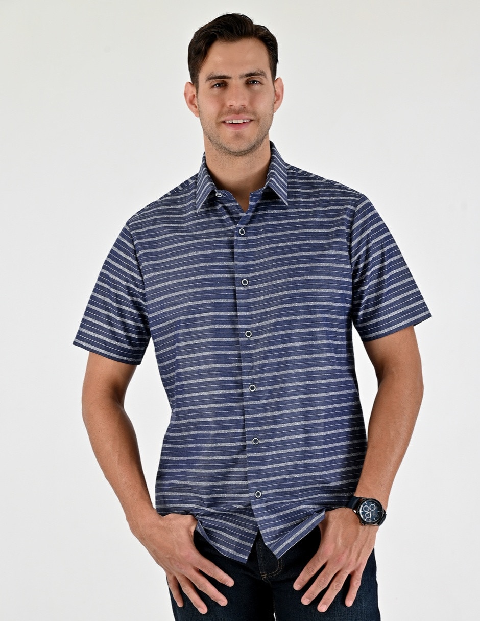 Camisa casual de algodón manga corta para hombre Camisa casual de algodón manga corta para hombre