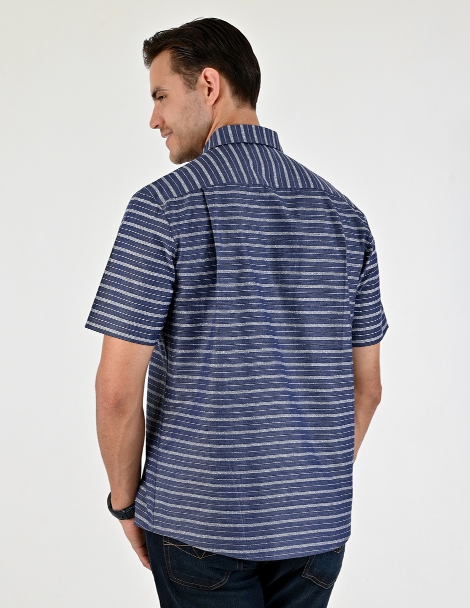 Camisa casual Yale de algodón manga corta para hombre