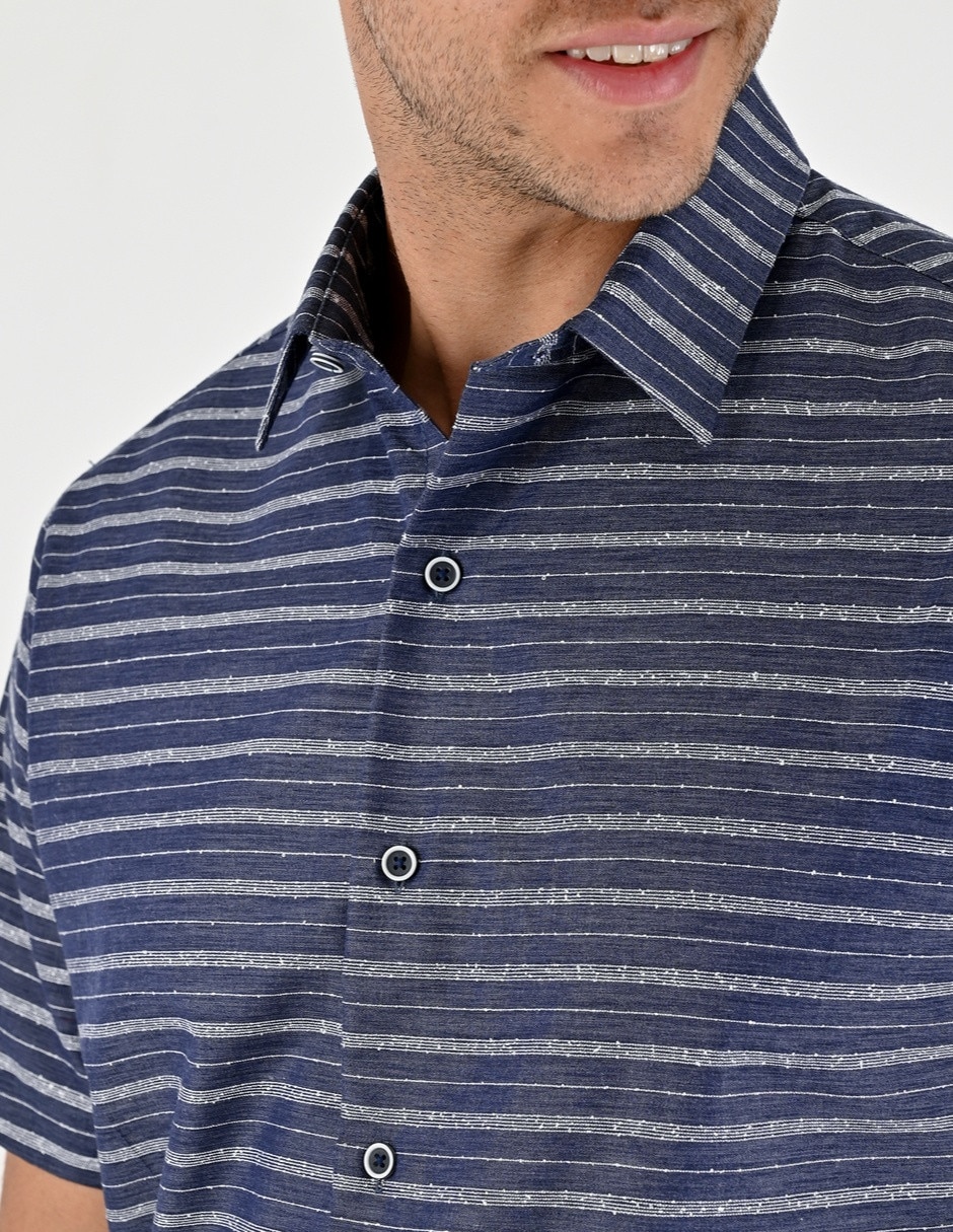 Camisa casual Yale de algodón manga corta para hombre