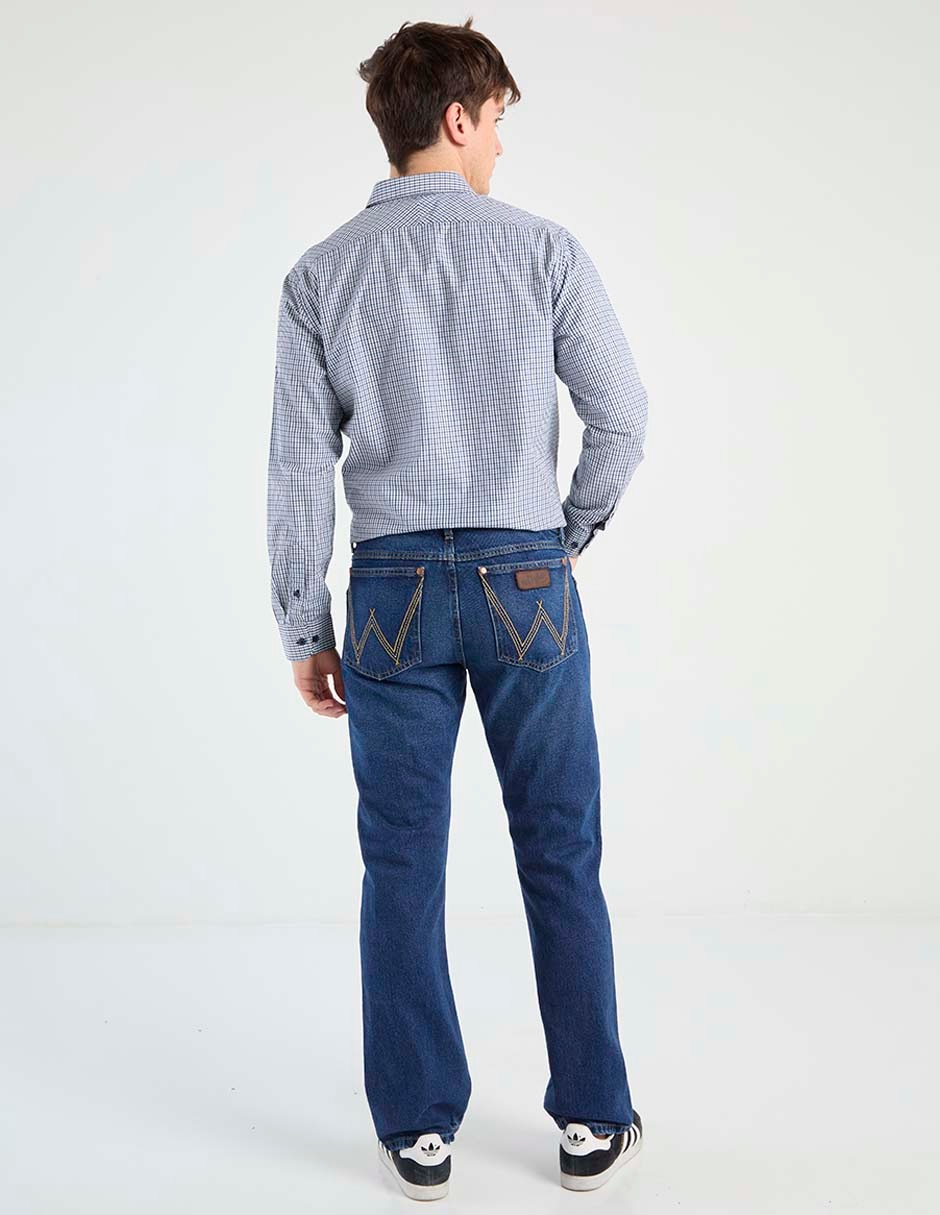Jeans slim lavado medio para hombre