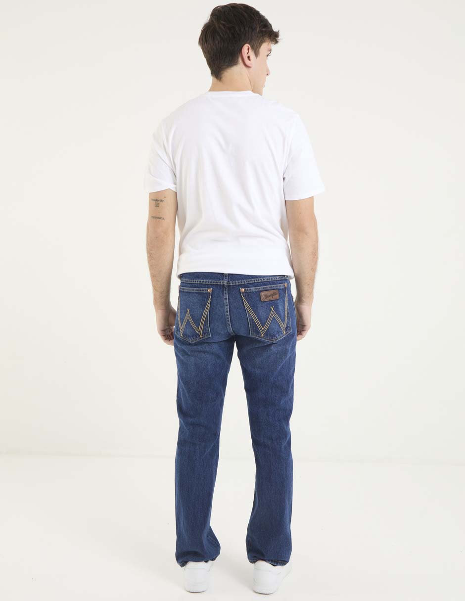 Jeans slim lavado obscuro para hombre