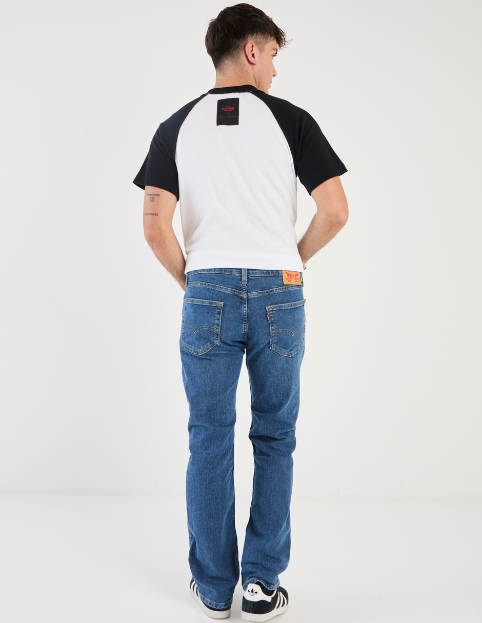 Jeans regular straight jeans hombre lavado medio para hombre 2