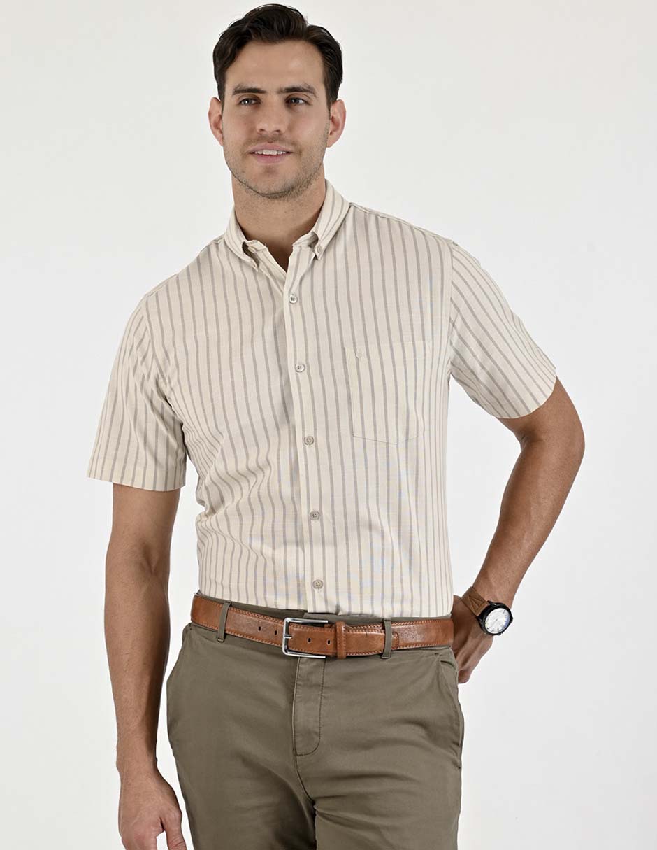 Camisa casual manga corta para hombre