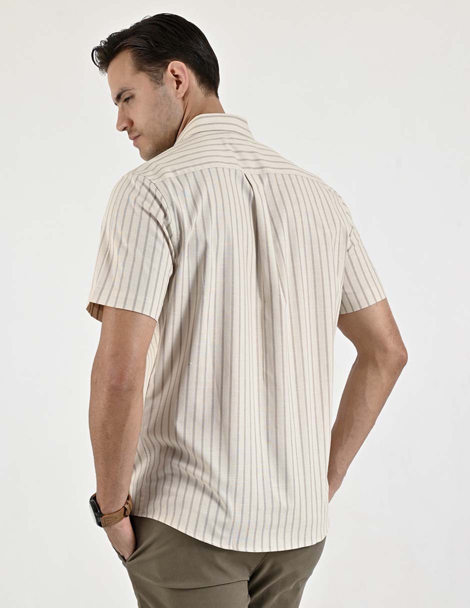 Camisa casual manga corta para hombre 5