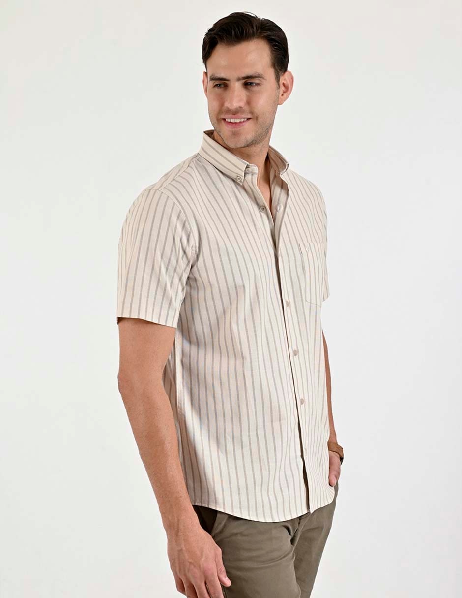 Camisa casual manga corta para hombre 4