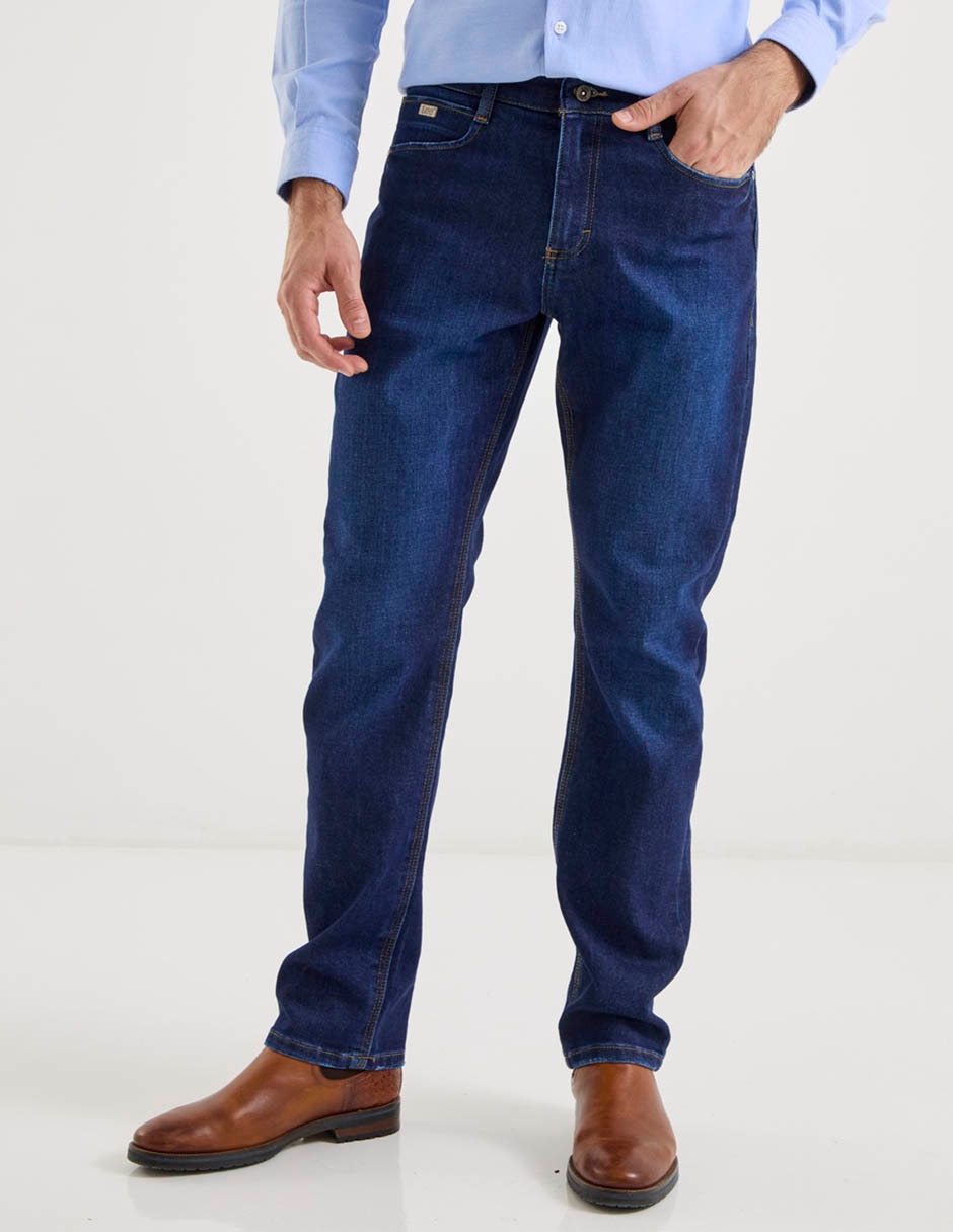 Jeans relaxed slim deslavado para hombre